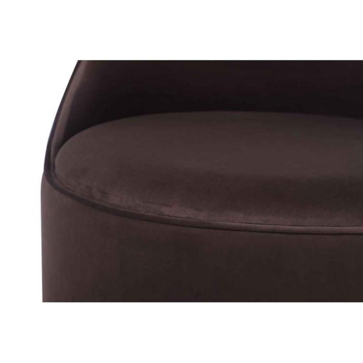 Paris Prix Tabouret Pivotant en Velours  Viktor  68cm Marron