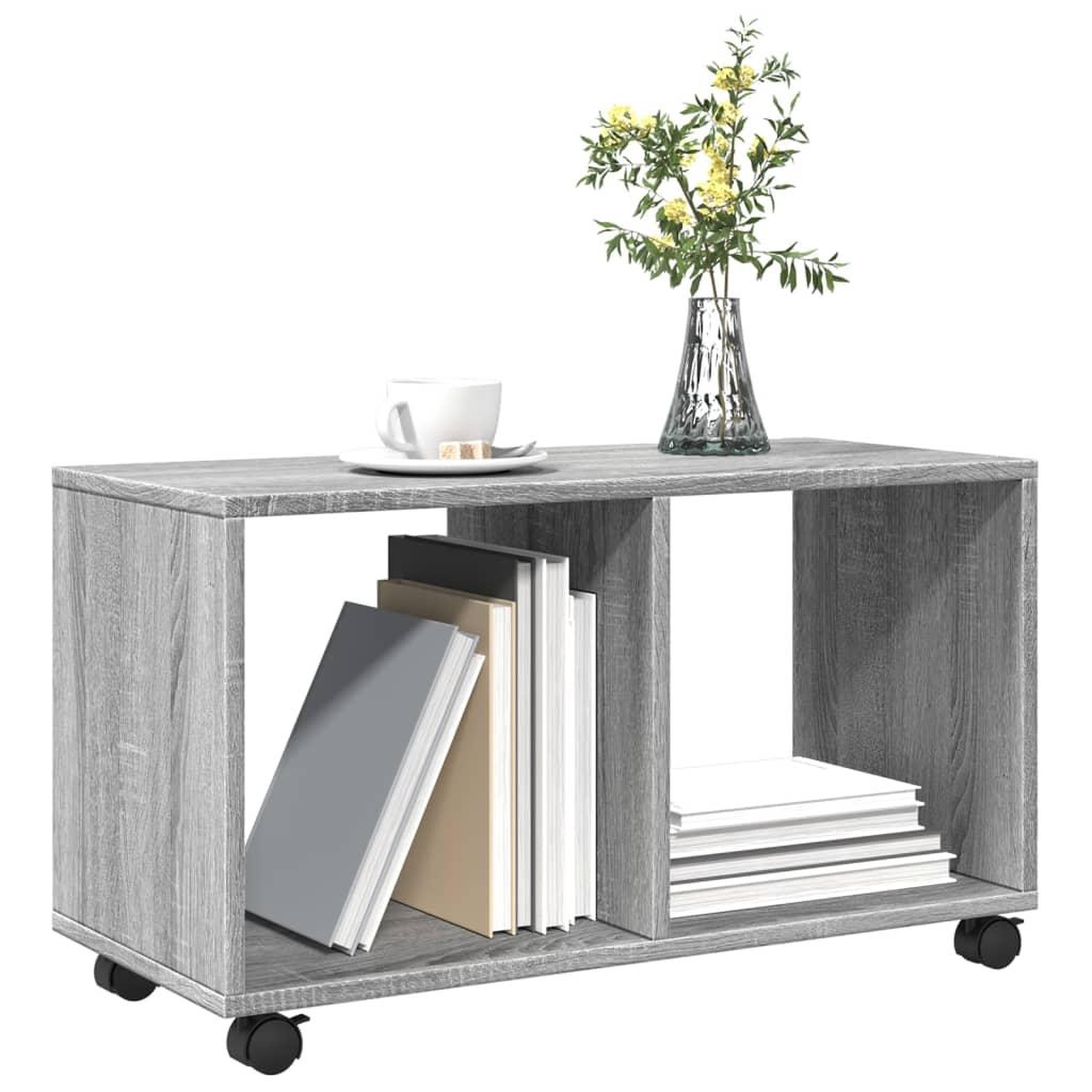 Voir la diapositive 4 : VIDAXL Armoire roulante sonoma gris 72x33x42,5 cm bois d'ingenierie