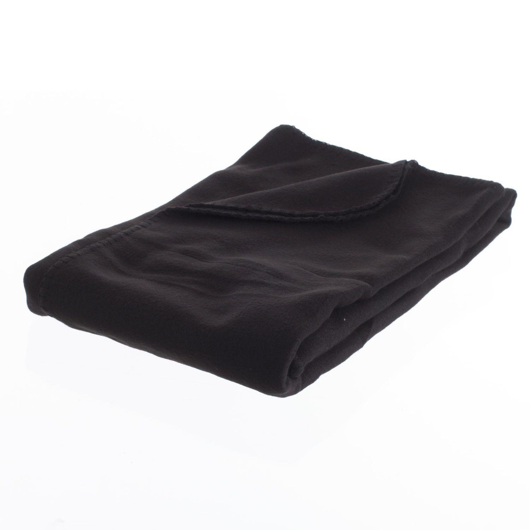ATMOSPHERA Plaid polaire - 125 x 150 cm - noir