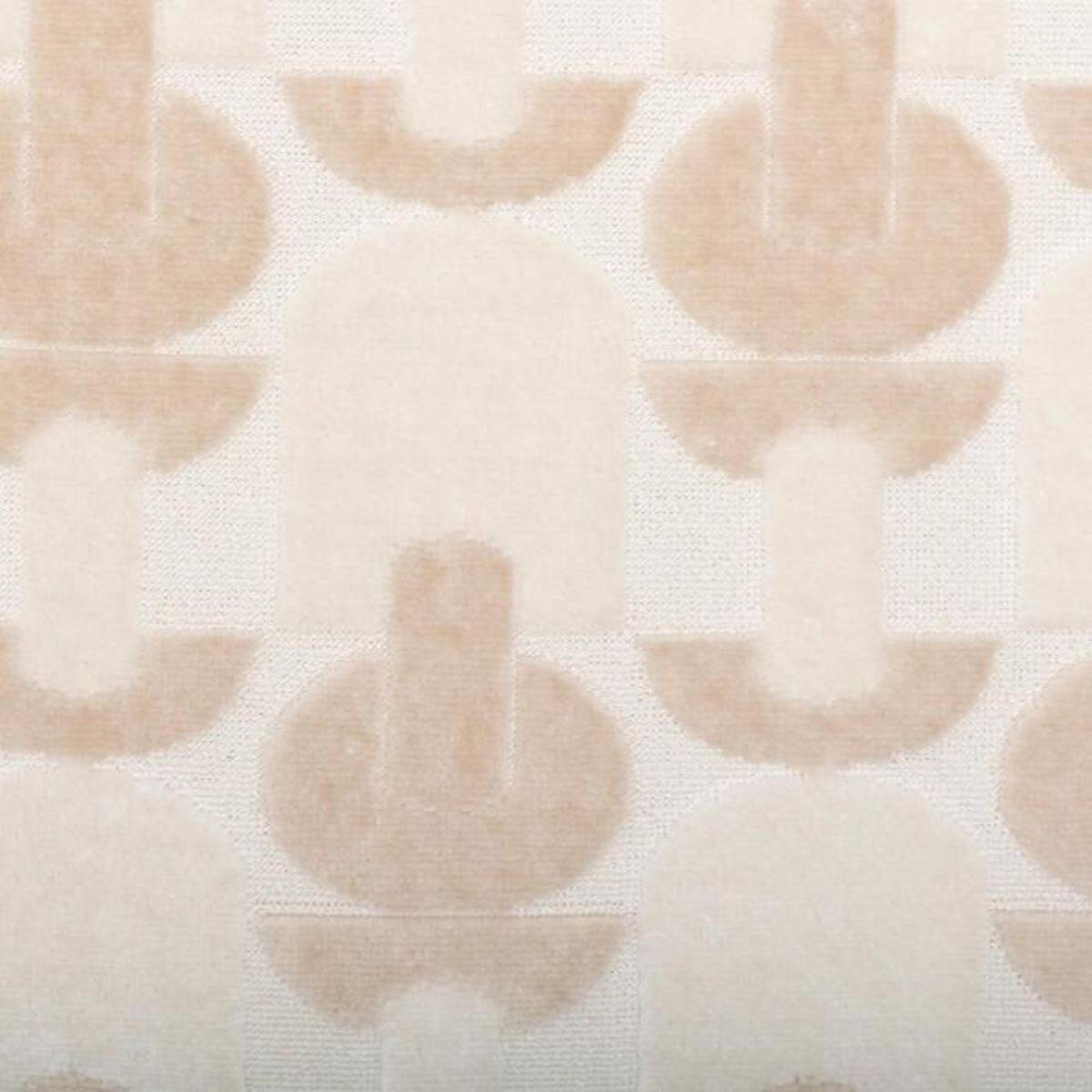 ATMOSPHERA Coussin Jacquard en Velours  Luna  40x40cm Beige Lin