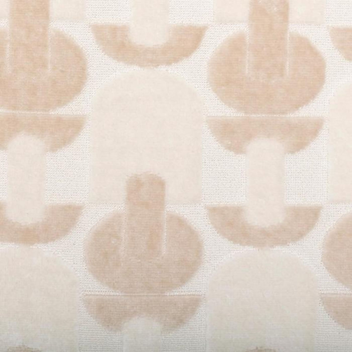 ATMOSPHERA Coussin Jacquard en Velours  Luna  40x40cm Beige Lin