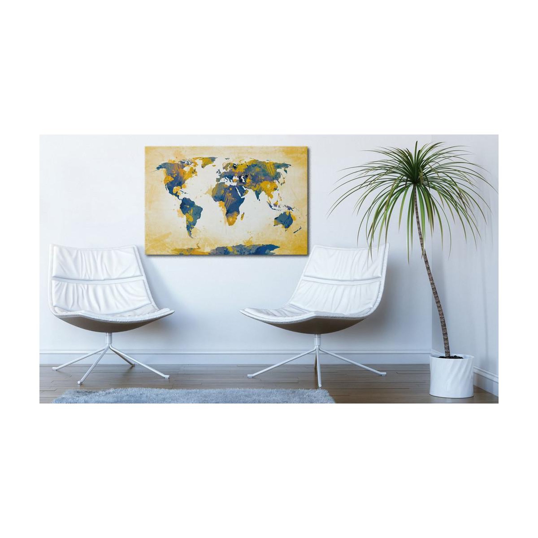 Voir la diapositive 2 : Paris Prix Tableau Imprimé  Four Corners of the World