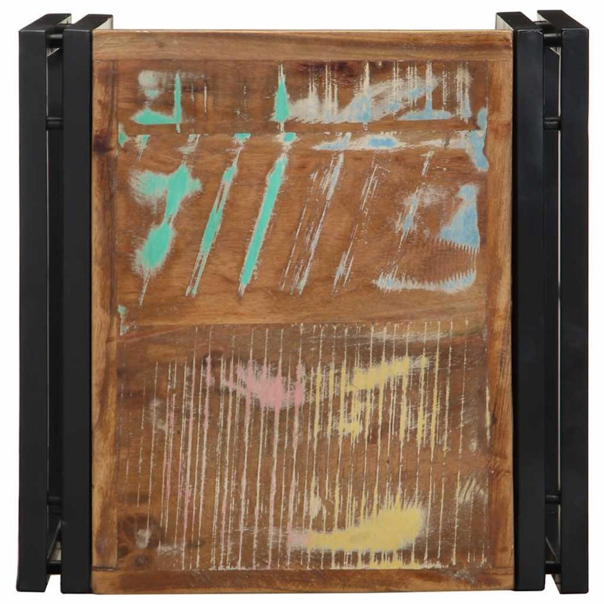 VIDAXL Table basse multicolore 40x40x35 cm bois de recuperation massif