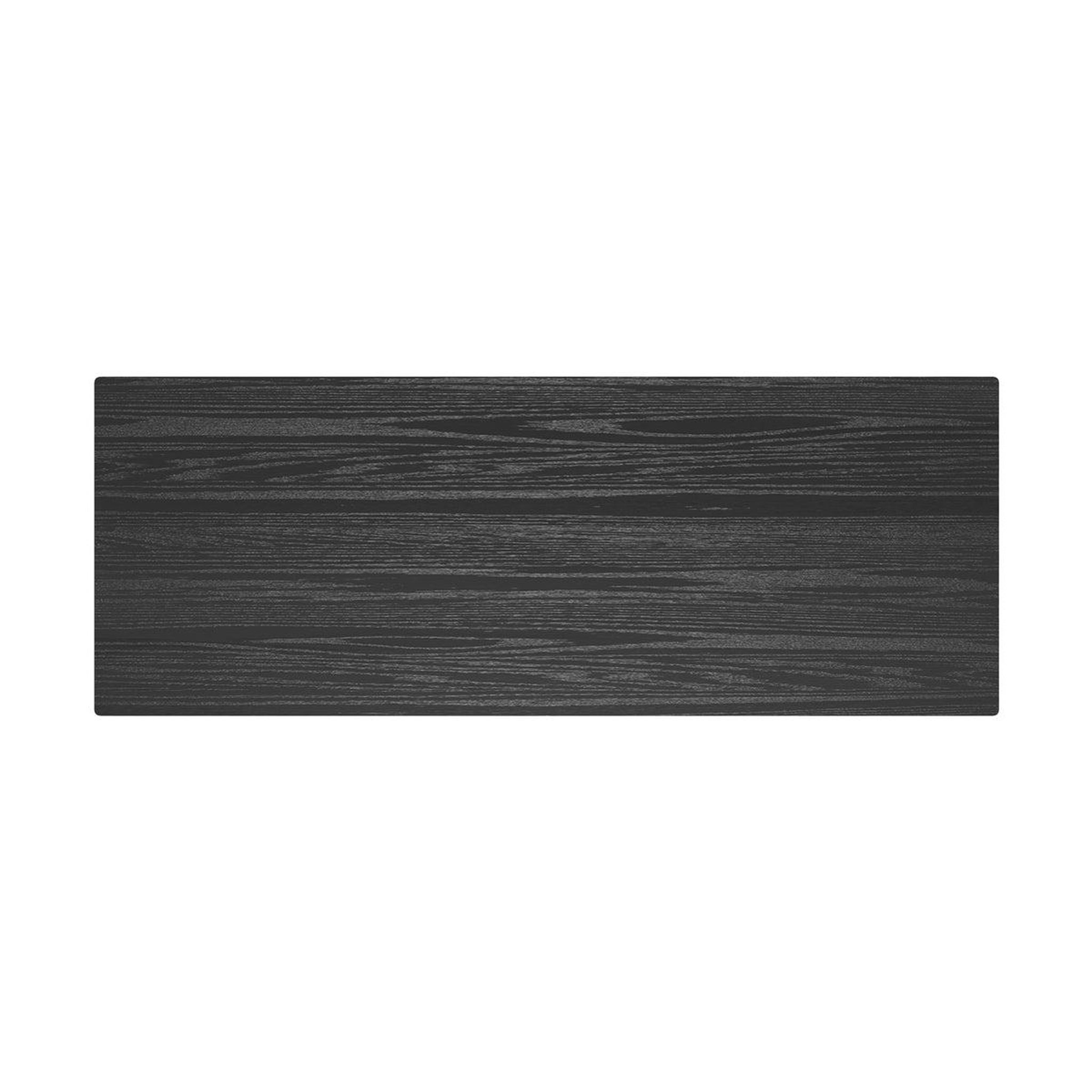 Voir la diapositive 3 : MAISON PAVANE Table de bar rectangulaire 4 personnes en bois noir 120 cm-buvette