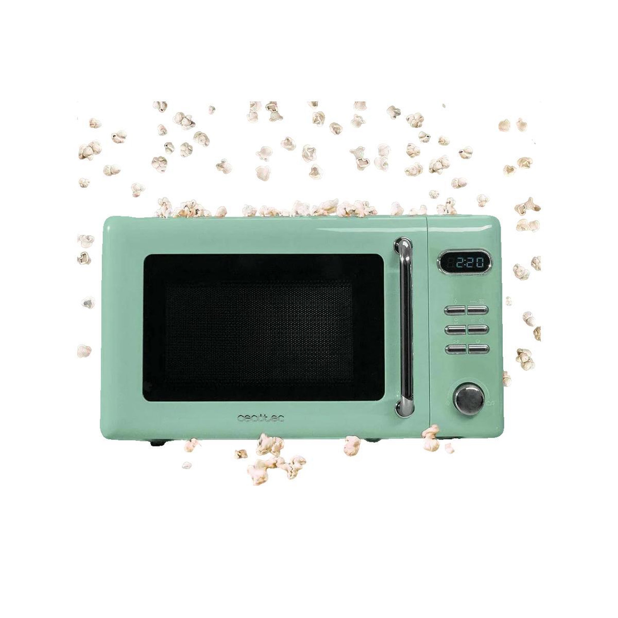 Voir la diapositive 3 : CECOTEC Micro-ondes Cecotec ProClean 5110 Retro avec Grill Vert