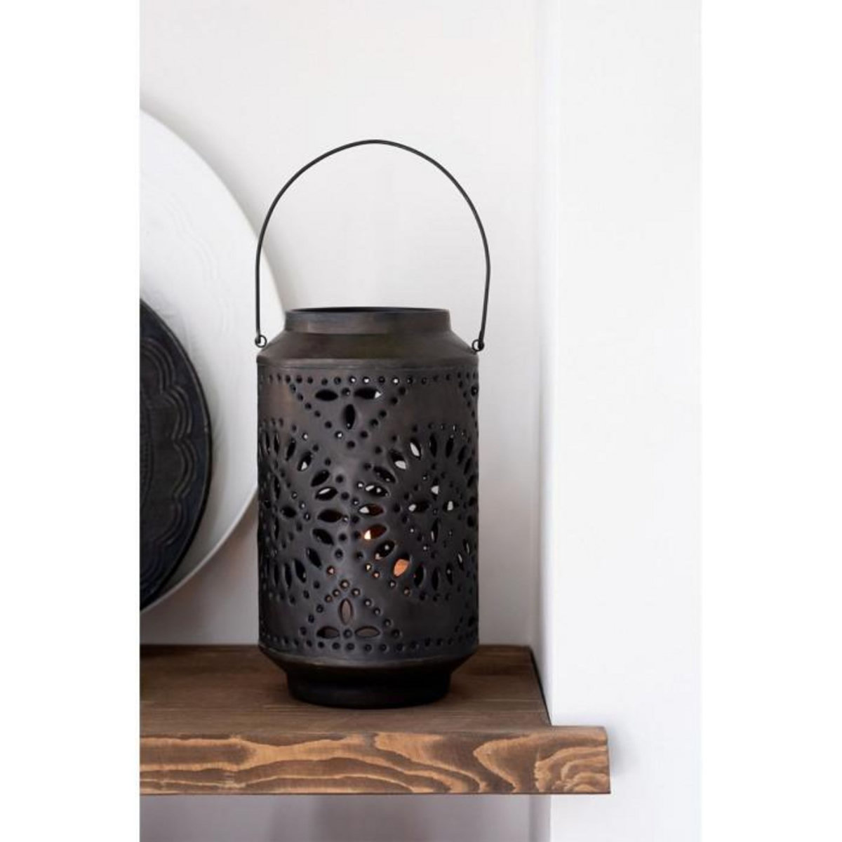 Paris Prix Lanterne Cylindrique Métal  Sévilla  45cm Noir Mat