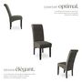 Voir la diapositive 3 : tectake Chaise de salle à manger avec revêtement en cuir synthétique gris marbré Lot de 4