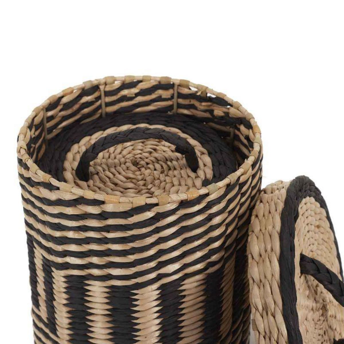 Paris Prix Lot de 2 Paniers de Rangement  Mirage  27cm Noir