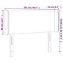 Voir la diapositive 6 : VIDAXL Tete de lit a LED Gris fonce 103x16x78/88 cm Tissu