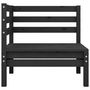 Voir la diapositive 5 : VIDAXL Salon de jardin 6 pcs Noir Bois de pin massif