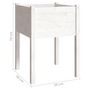 Voir la diapositive 6 : VIDAXL Jardinieres 2 pcs Blanc 50x50x70 cm Bois de pin massif