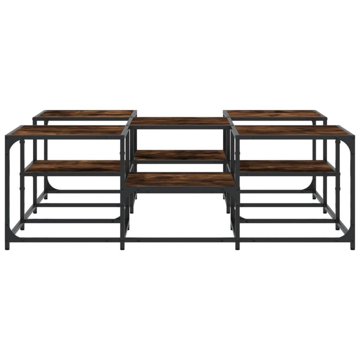 VIDAXL Table basse chene fume 121x121x40 cm bois d'ingenierie