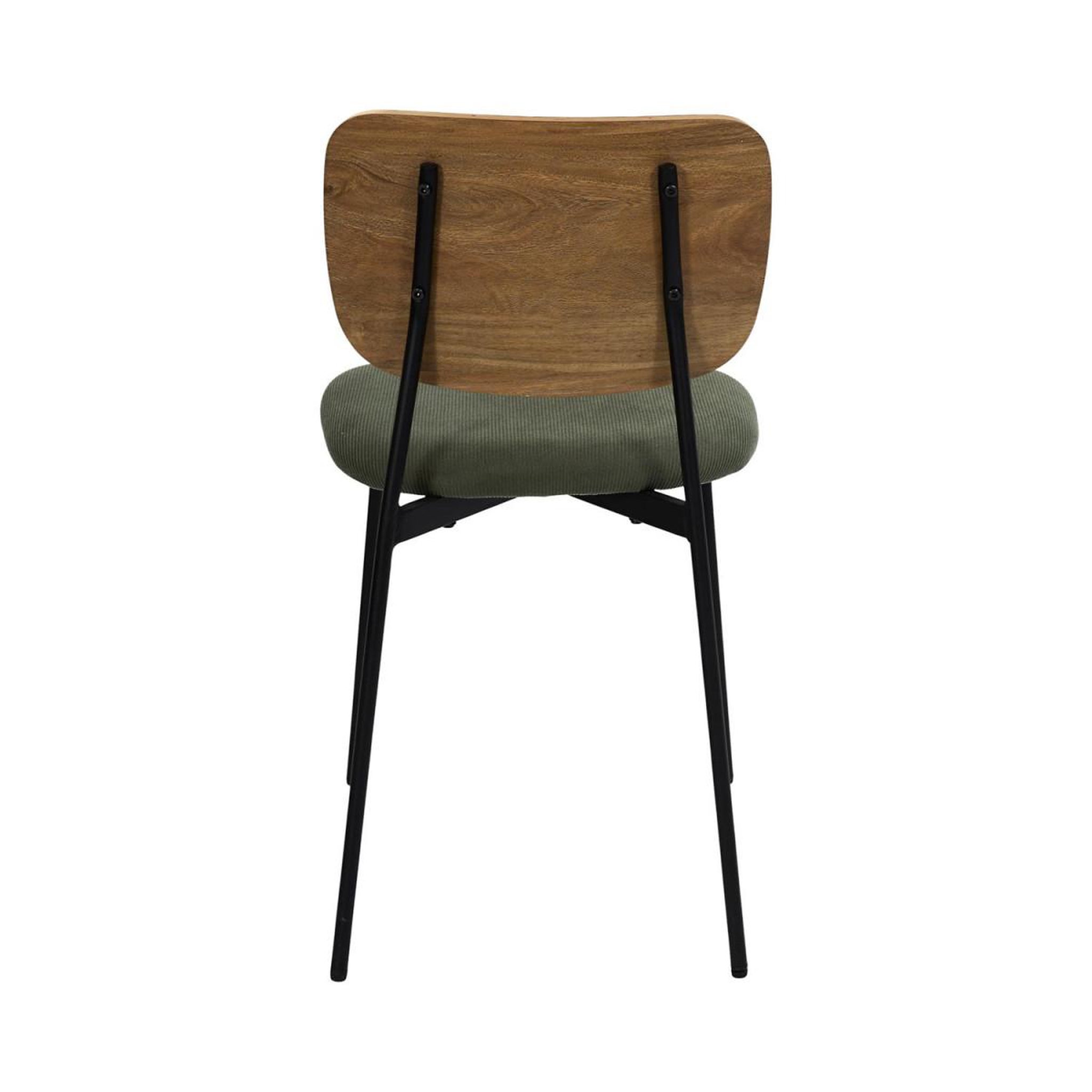Voir la diapositive 6 : The Home Deco Factory Lot de 4 chaises côtelées bois  jules  77cm vert