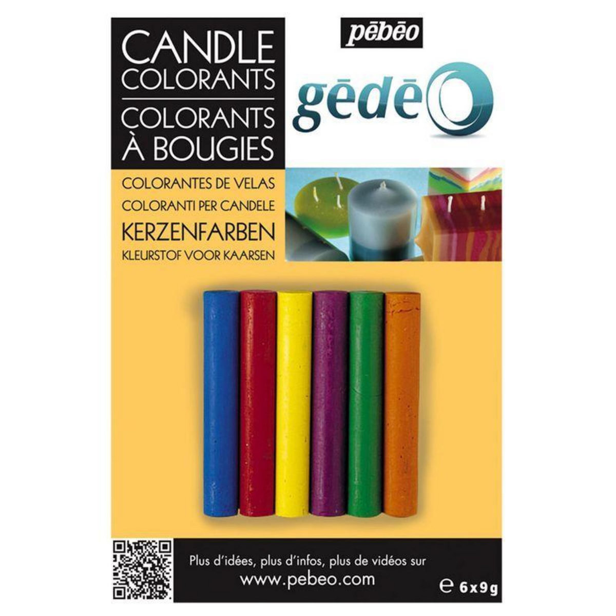 Pebeo 6 colorants concentrés en pigment pour bougie