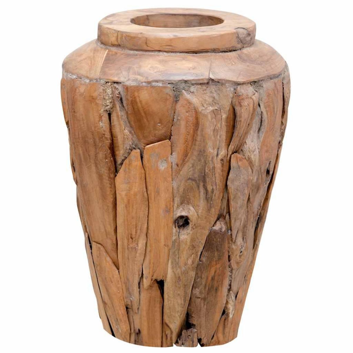 VIDAXL Vase de decoration 40 x 60 cm Bois de teck solide