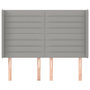 Voir la diapositive 3 : VIDAXL Tete de lit avec oreilles Gris clair 147x16x118/128 cm Tissu