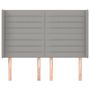 Voir la diapositive 3 : VIDAXL Tete de lit avec oreilles Gris clair 147x16x118/128 cm Tissu