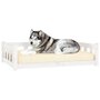 Voir la diapositive 3 : VIDAXL Lit pour chien blanc 105,5x75,5x28 cm bois de pin solide