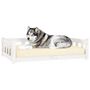 Voir la diapositive 3 : VIDAXL Lit pour chien blanc 105,5x75,5x28 cm bois de pin solide