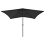 Voir la diapositive 2 : VIDAXL Parasol de jardin avec LED et mat en acier noir 2x3 m