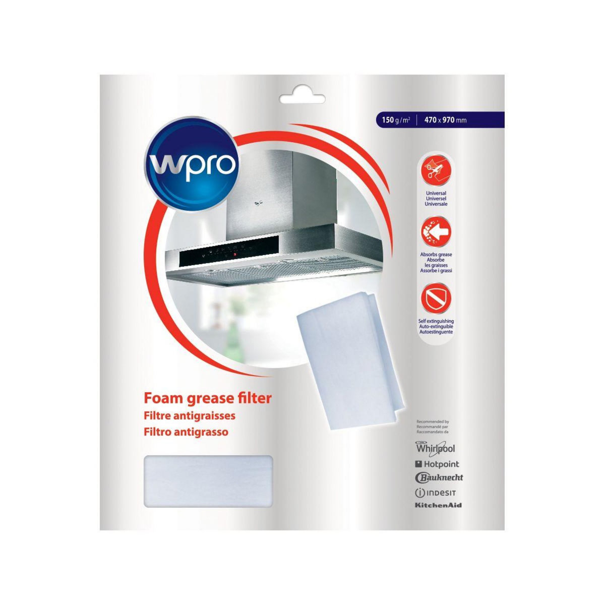 WPRO Filtre hotte UGF016