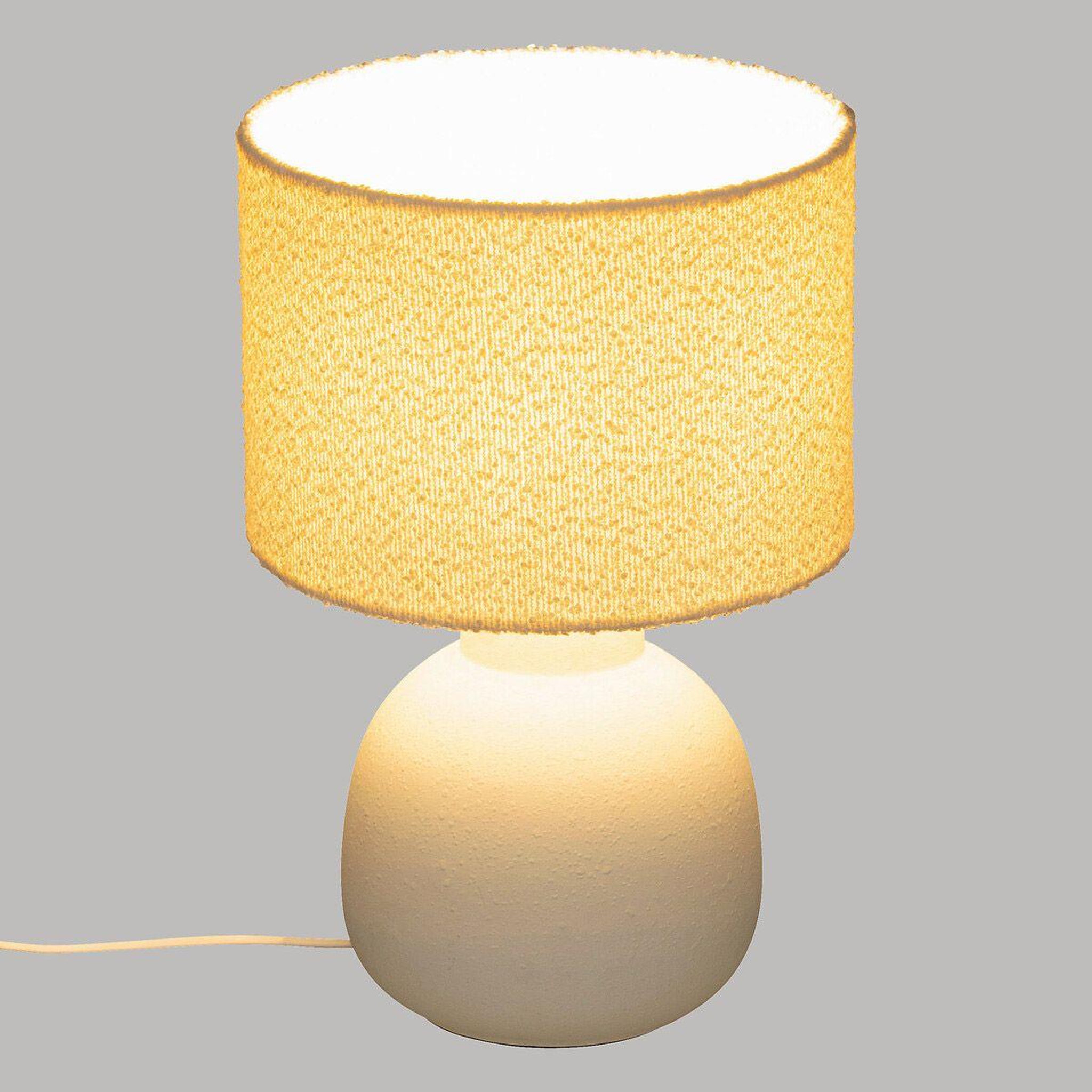 Voir la diapositive 3 : ATMOSPHERA Lampe à poser bouclette  lali  43cm blanc