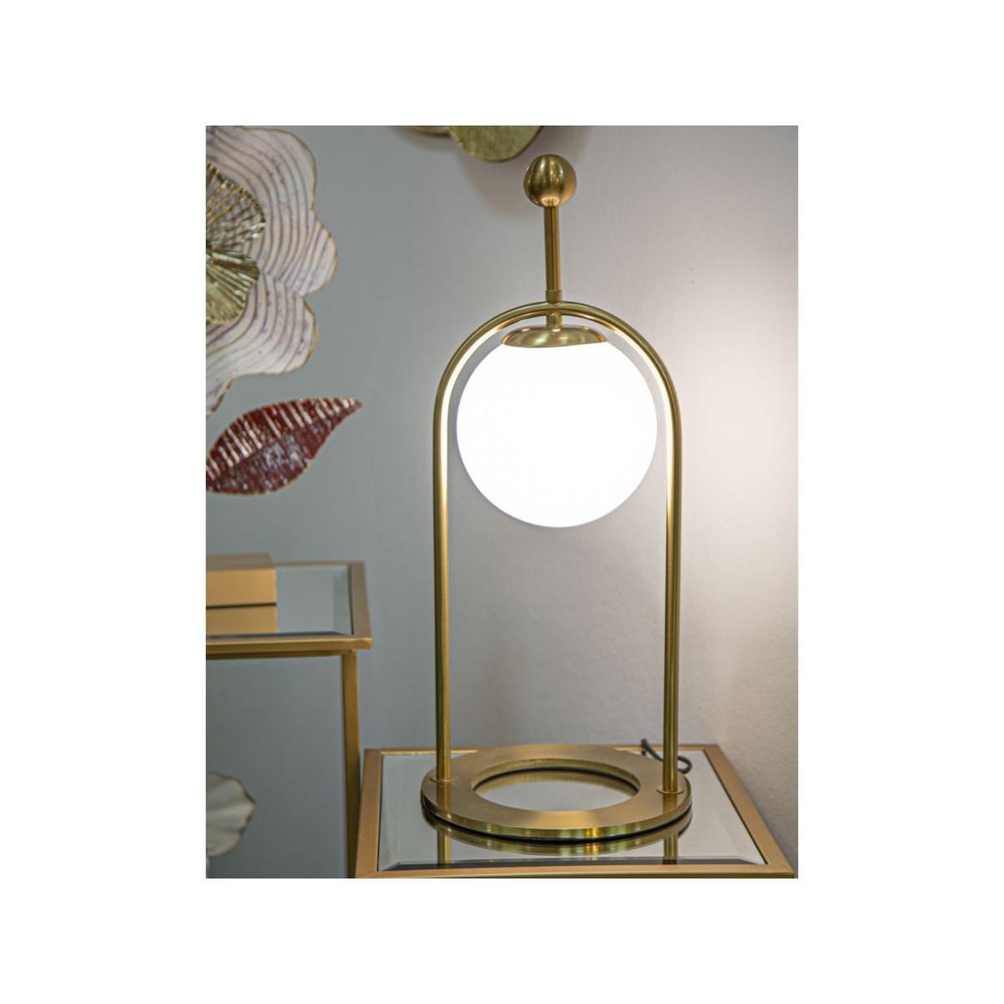 Voir la diapositive 6 : Paris Prix Lampe à poser arc  luci  50cm blanc & or
