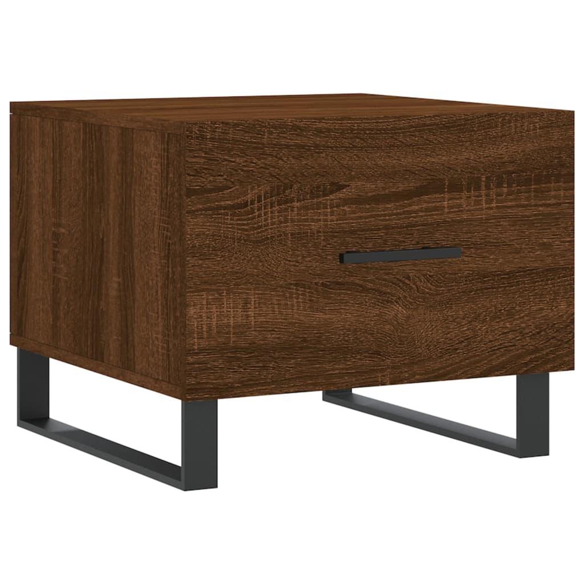 Voir la diapositive 2 : VIDAXL Table basse Chene marron 50x50x40 cm Bois d'ingenierie
