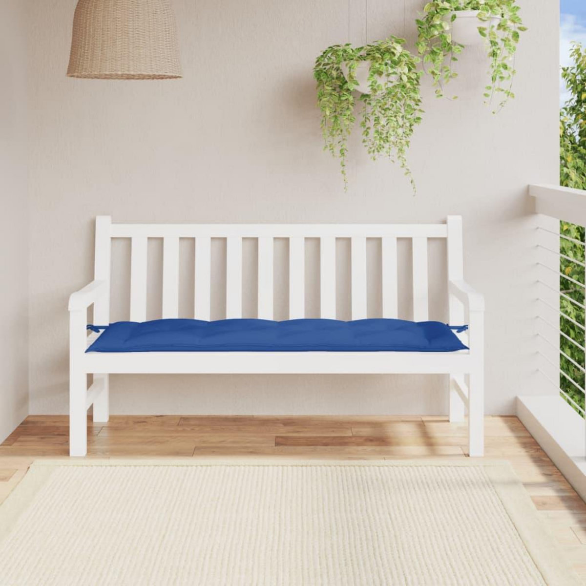 VIDAXL Coussin de banc de jardin bleu royal 150x50x7 cm tissu oxford