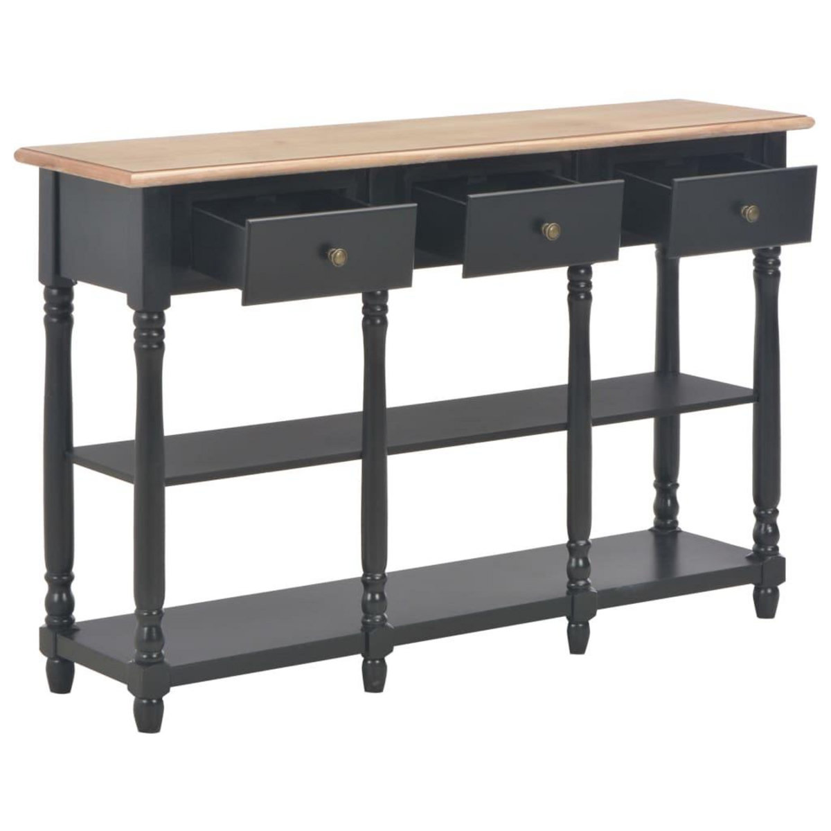 VIDAXL Table console Noir 120x30x76 cm MDF