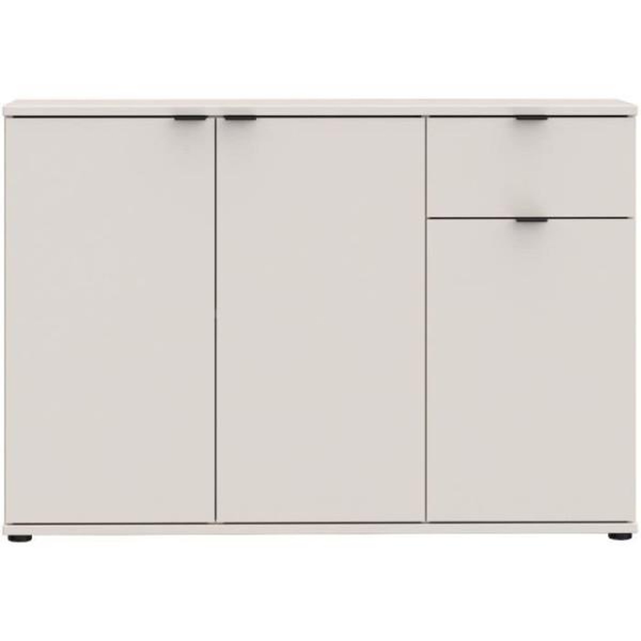 Voir la diapositive 6 : MARKET24 Commode - GANYMEDE - 3 portes - 1 tiroir - Sable - 119,8 x 34,1 x 82,3 cm