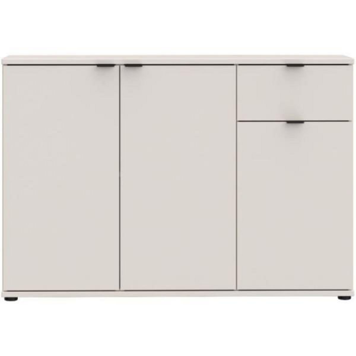 MARKET24 Commode - GANYMEDE - 3 portes - 1 tiroir - Sable - 119,8 x 34,1 x 82,3 cm