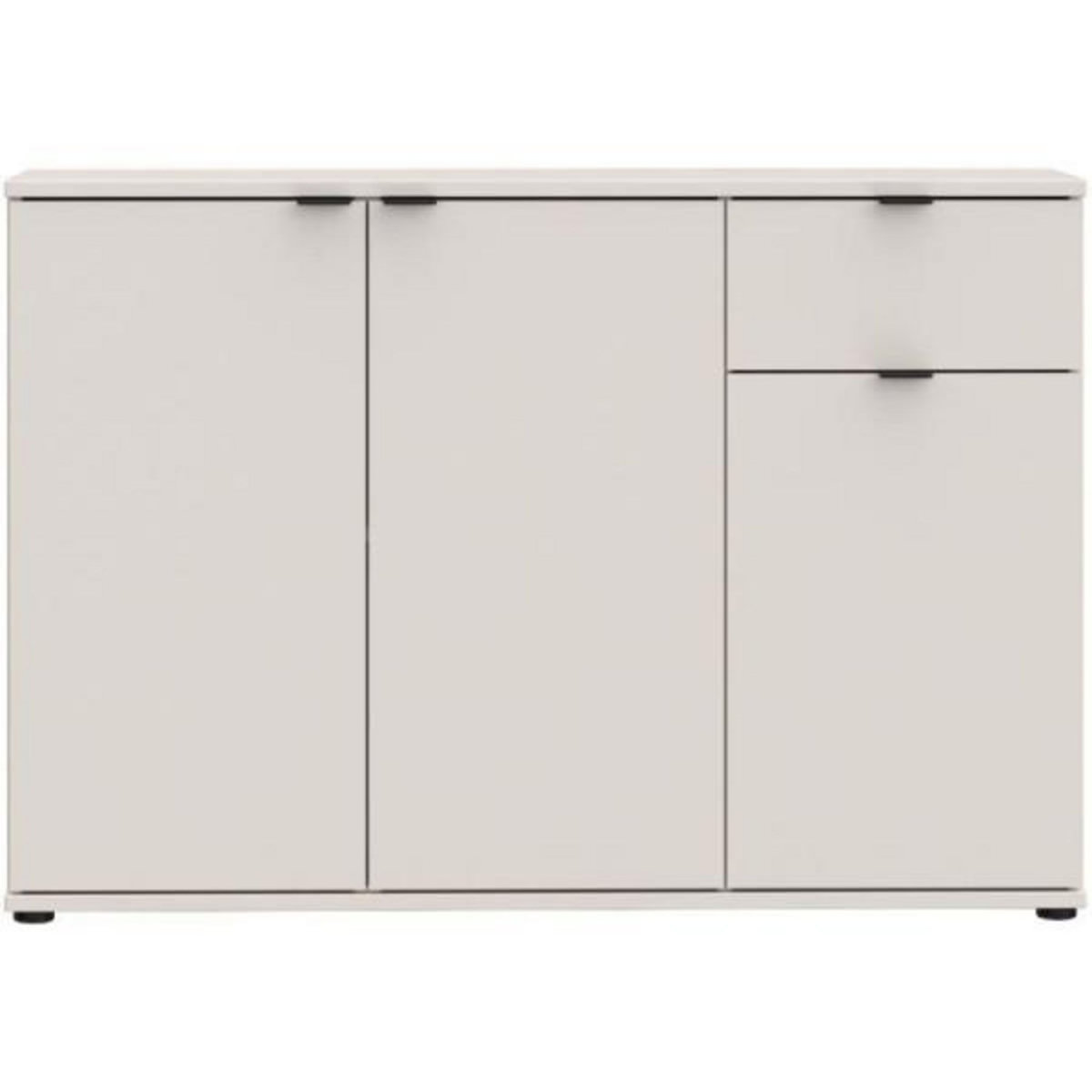 MARKET24 Commode - GANYMEDE - 3 portes - 1 tiroir - Sable - 119,8 x 34,1 x 82,3 cm