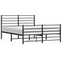 Voir la diapositive 5 : VIDAXL Cadre de lit metal sans matelas avec pied de lit noir 120x190cm