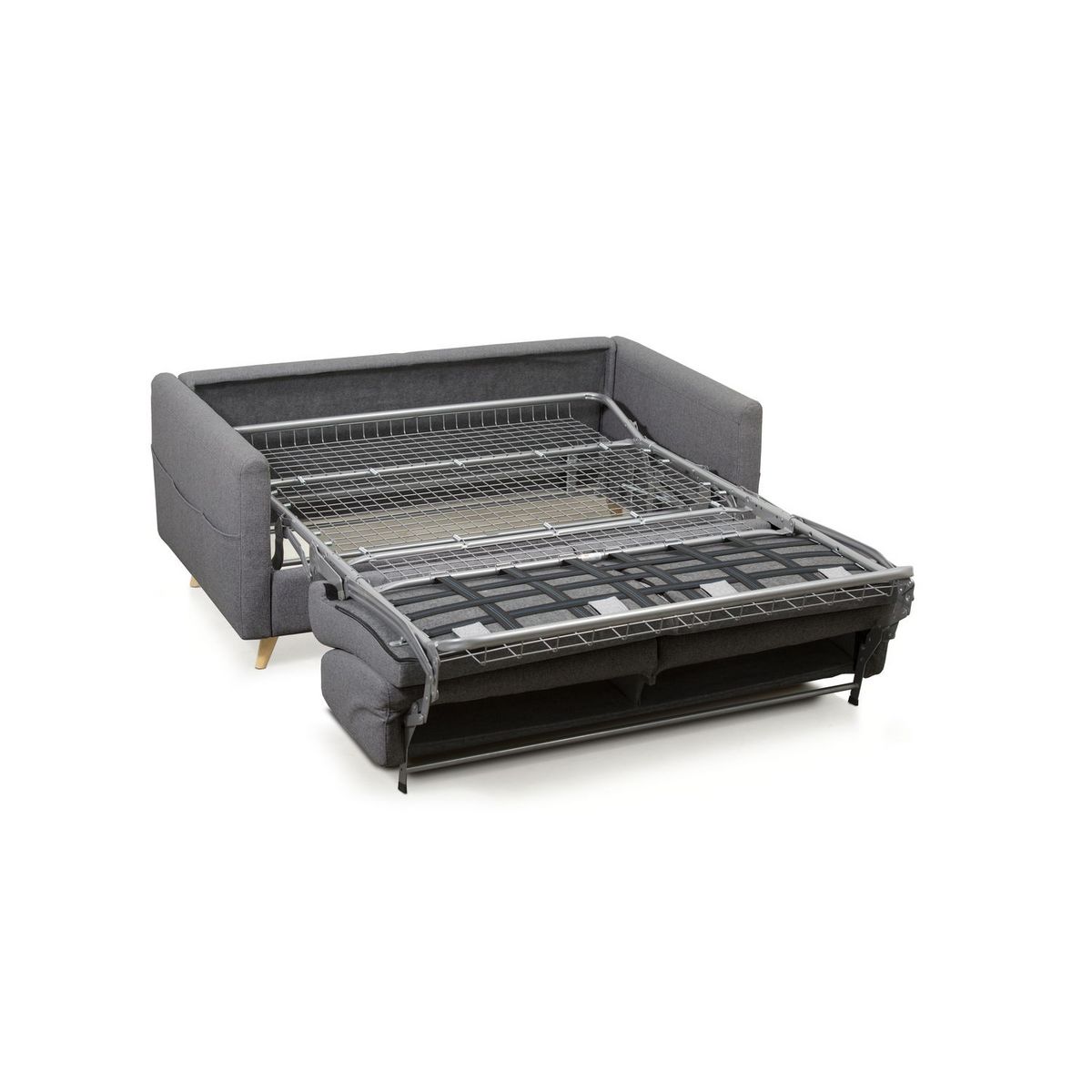 Canapé convertible  140 cm système couchage express 3 places en tissu TAMY