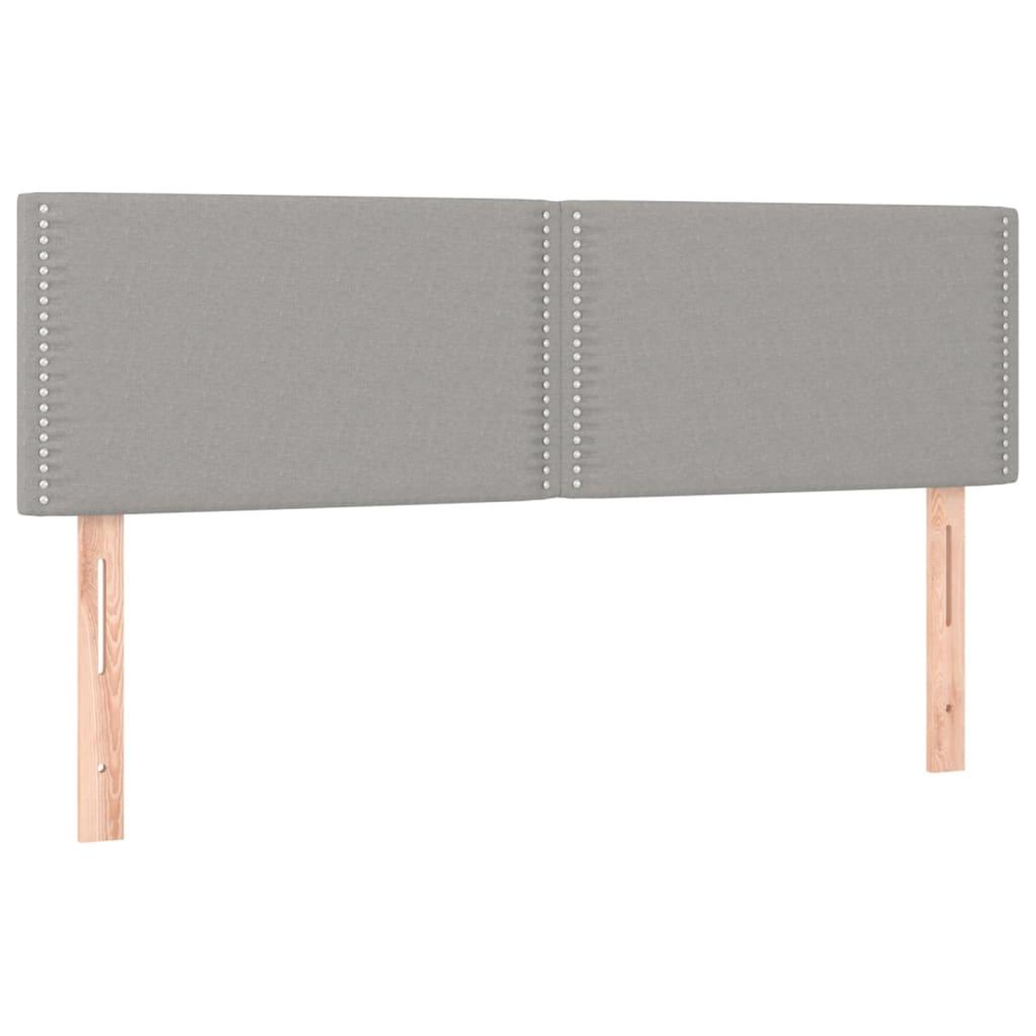 Voir la diapositive 2 : VIDAXL Tetes de lit 2 pcs Gris clair 72x5x78/88 cm Tissu