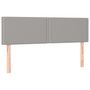 Voir la diapositive 2 : VIDAXL Tetes de lit 2 pcs Gris clair 72x5x78/88 cm Tissu