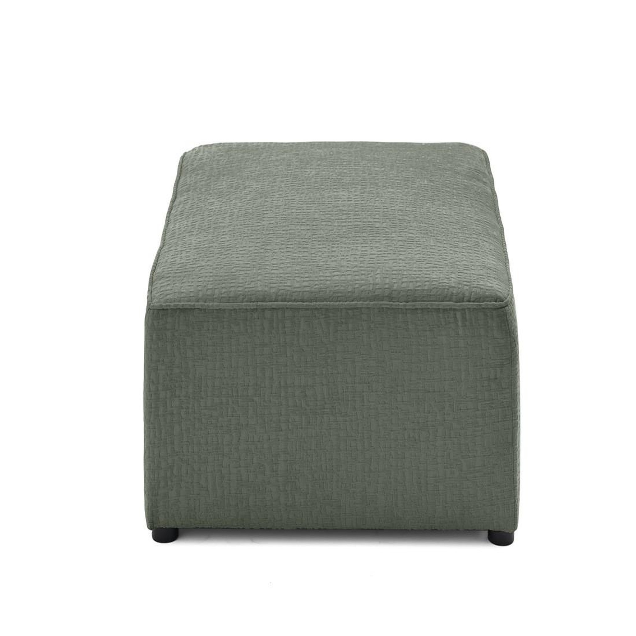 Voir la diapositive 4 : BEST MOBILIER Topaze - pouf - en tissu velours relief