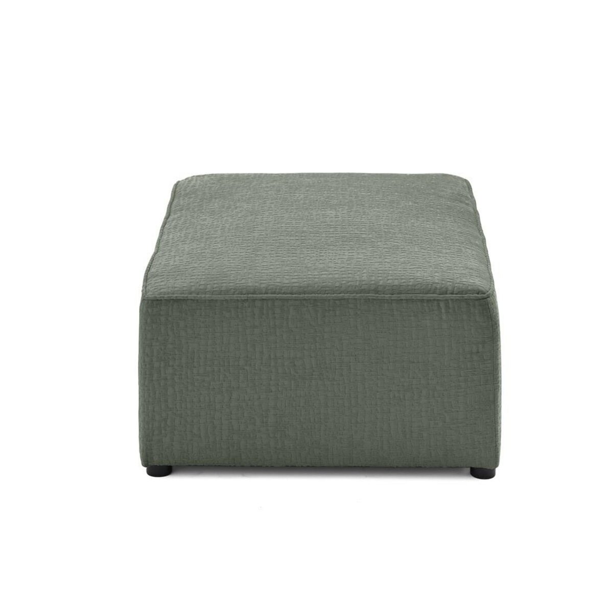 BEST MOBILIER Topaze - pouf - en tissu velours relief