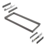 EMUCA SRL Rack avec glissières à extension totale et à fermeture douce pour accessoires d'armoire Quartz -  912-938mm -  Aluminium et plastique -  Titane