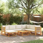 VIDAXL Salon de jardin avec coussins 8 pcs bois massif d'acacia