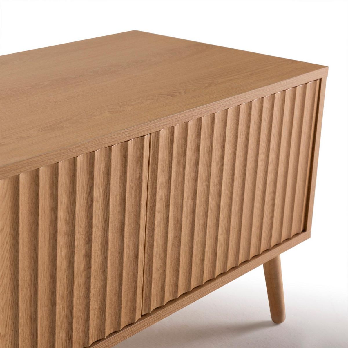 VS VENTA-STOCK Meuble TV Lluvia 3 portes chêne, longueur 130 cm