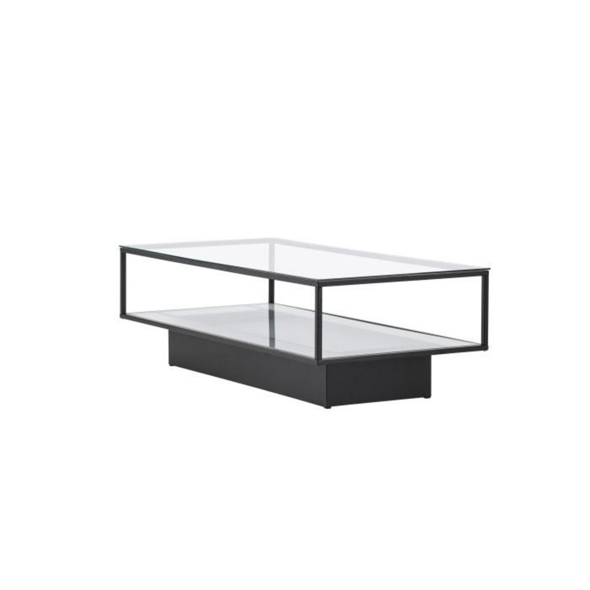 Paris Prix Table Basse Design en Verre  Maglehem  130cm Noir