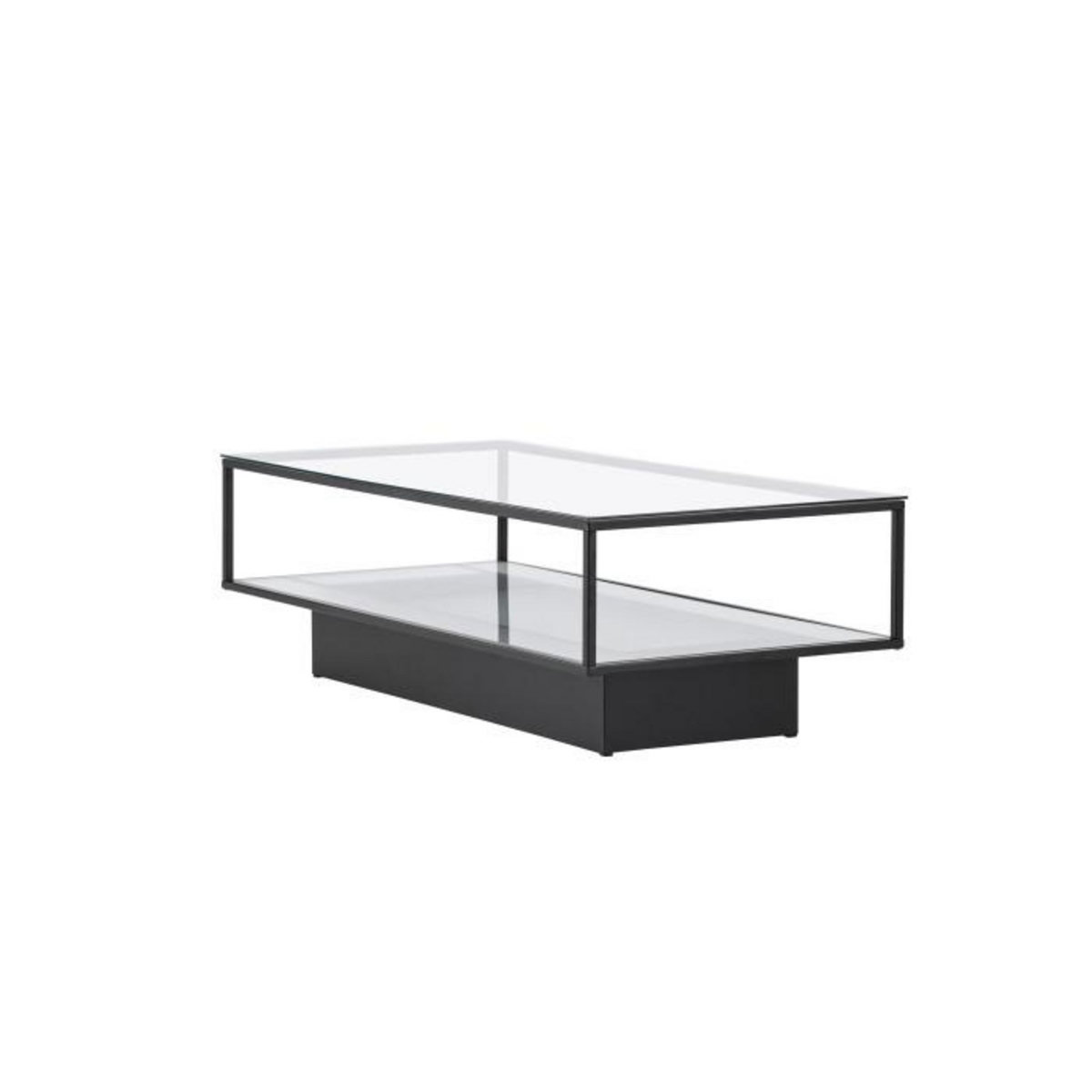 Paris Prix Table Basse Design en Verre  Maglehem  130cm Noir