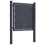 Voir la diapositive 2 : VIDAXL Portail de jardin Acier 100 x 100 cm Anthracite