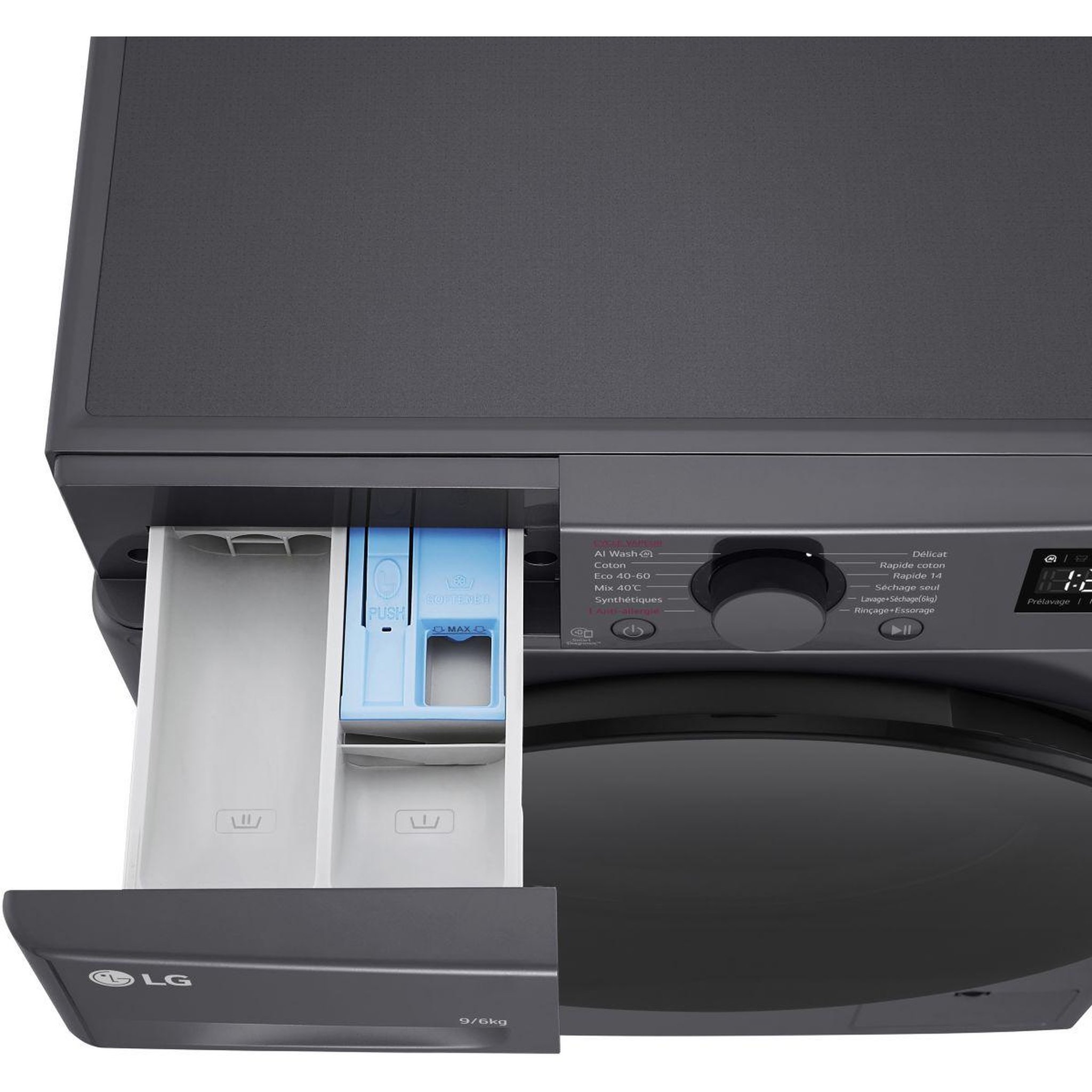 Voir la diapositive 5 : LG Lave linge séchant hublot f964r56mbrs