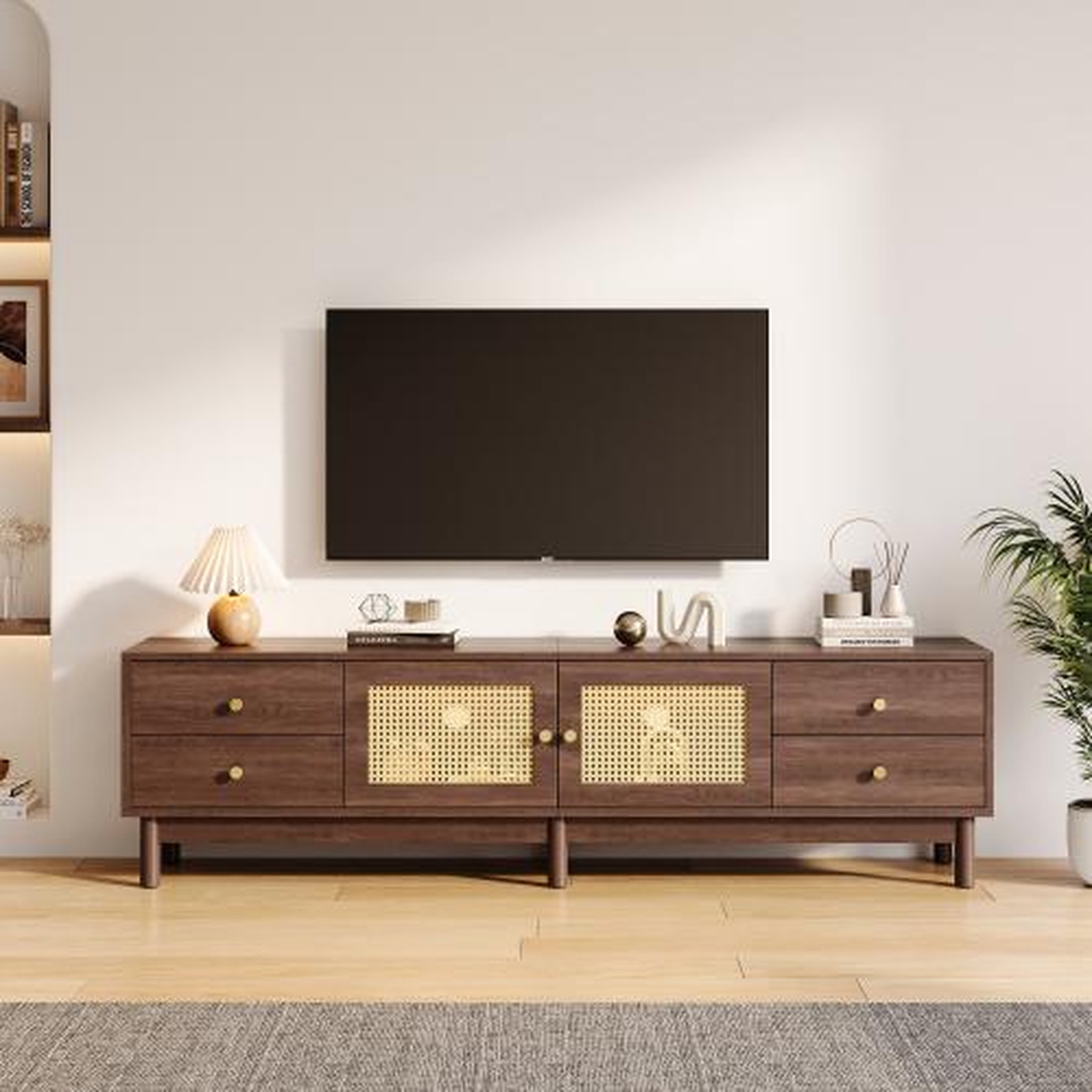Voir la diapositive 2 : MERAX Meuble tv marron 180 cm panneau de particules