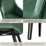 Voir la diapositive 5 : tectake Chaise style scandinave rembourrée aspect velours vert foncé/noir