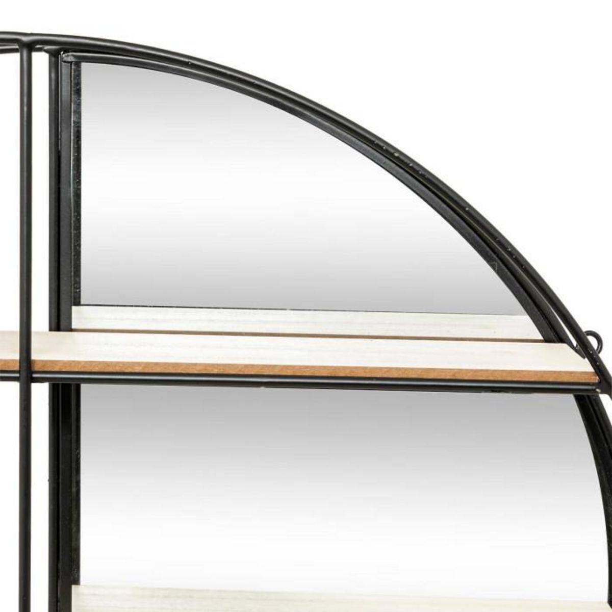 ATMOSPHERA Étagère Murale Avec Miroir  Zina  56cm Noir