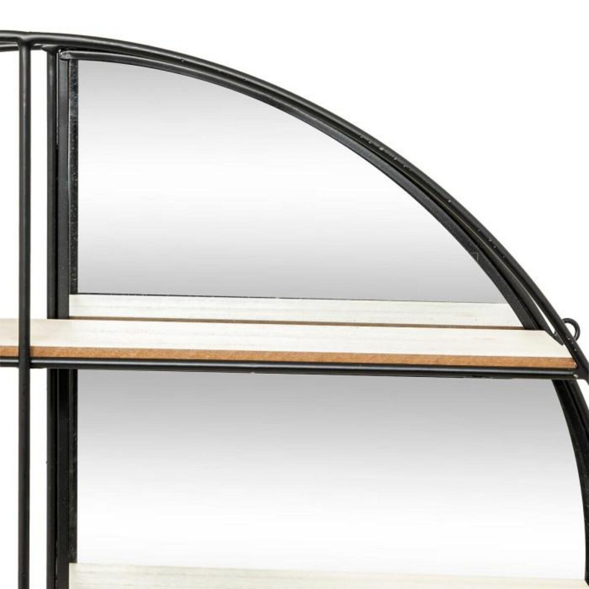 ATMOSPHERA Étagère Murale Avec Miroir  Zina  56cm Noir